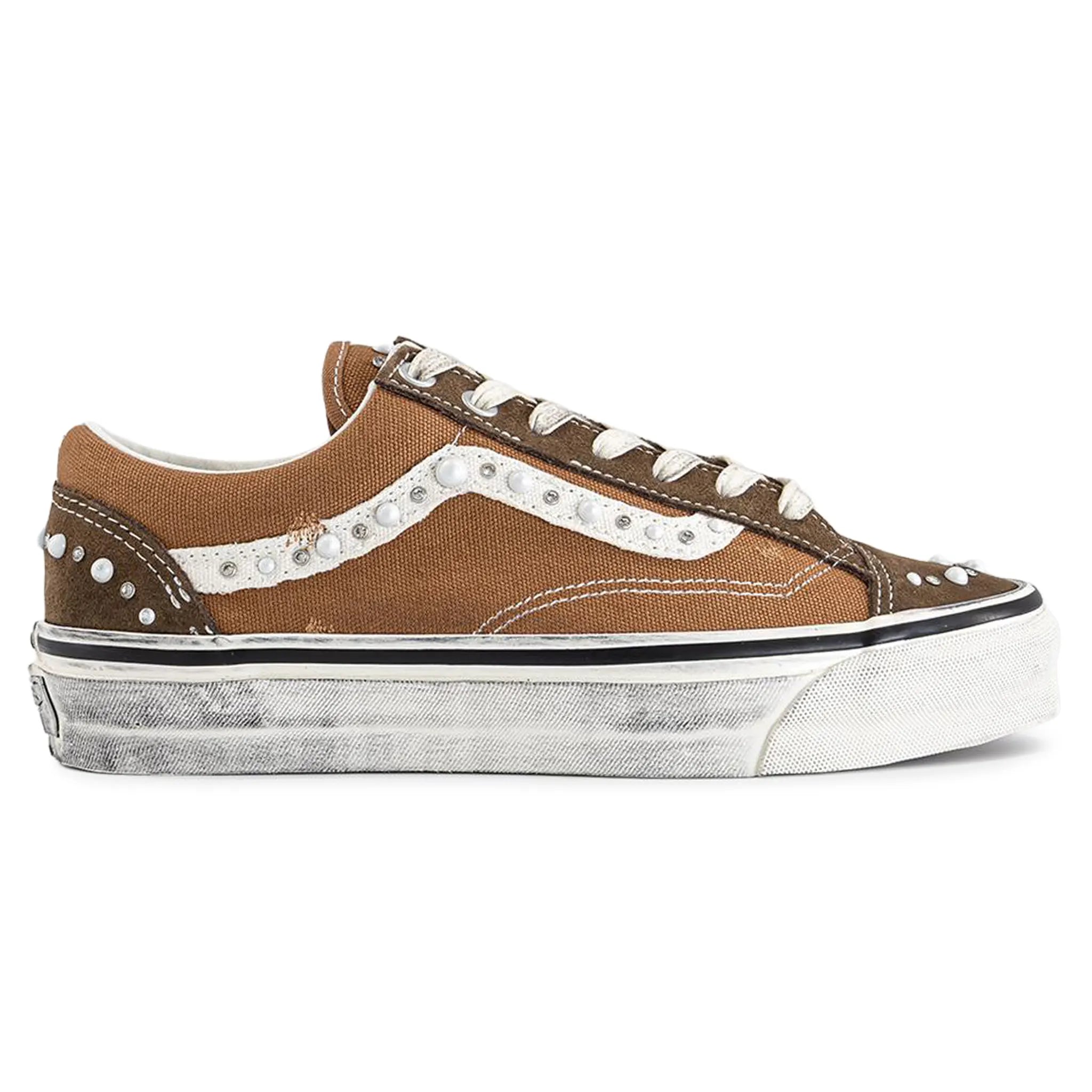 Side View of Vans Pearlised Pack Cocoa Brown Old Skool 36LX VN000E8VFST1